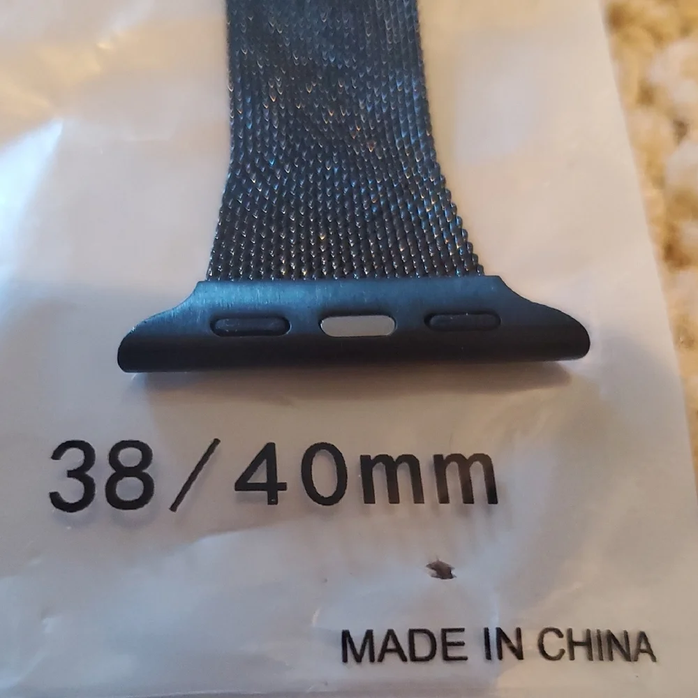 Black Milanese Metal Watch Band 38/40mm